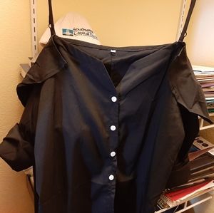 Off should button down blouse